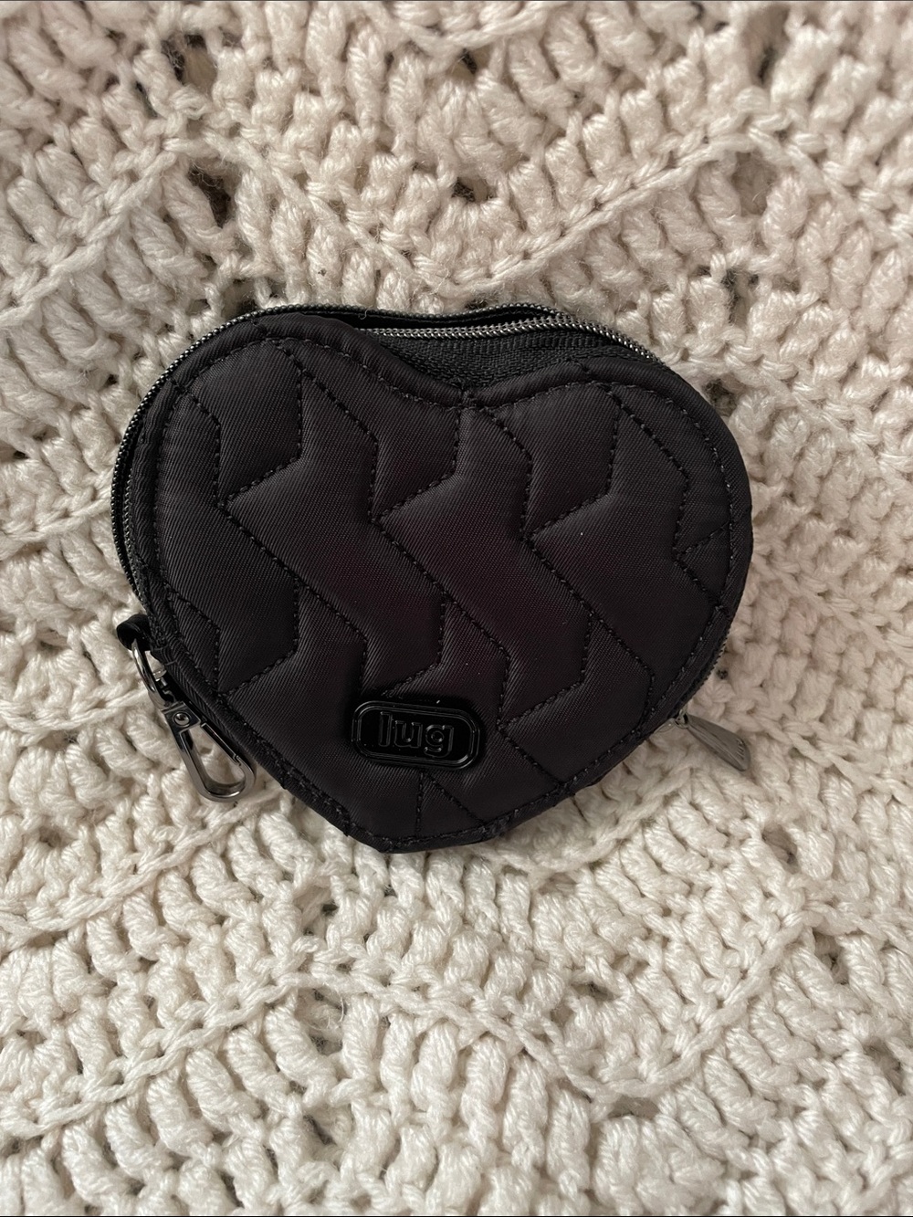 Lug Heart Pouch Black